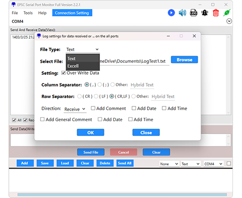 EPSC Serial Port Monitor